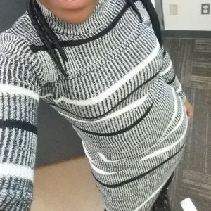 Turtleneck, Sweater Skirt Set